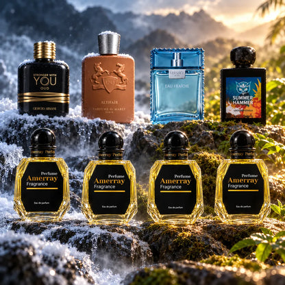 New Pack 2026 N°16 Amerray – 4 parfums homme hiver et été : Stronger With You Oud, Althaïr, Versace Eau Fraîche, Summer Hammer