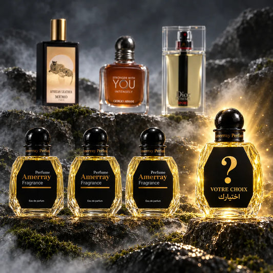 New Pack 2026 N°3 Amerray – African Leather, Stronger With You Intensely, Dior Homme Sport + 1 parfum au choix