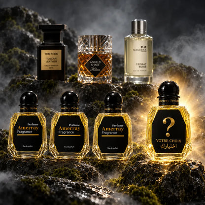 New Pack 2026 N°6 Amerray – Tuscan Leather, Angels' Share, Cedrat Boisé + 1 parfum au choix