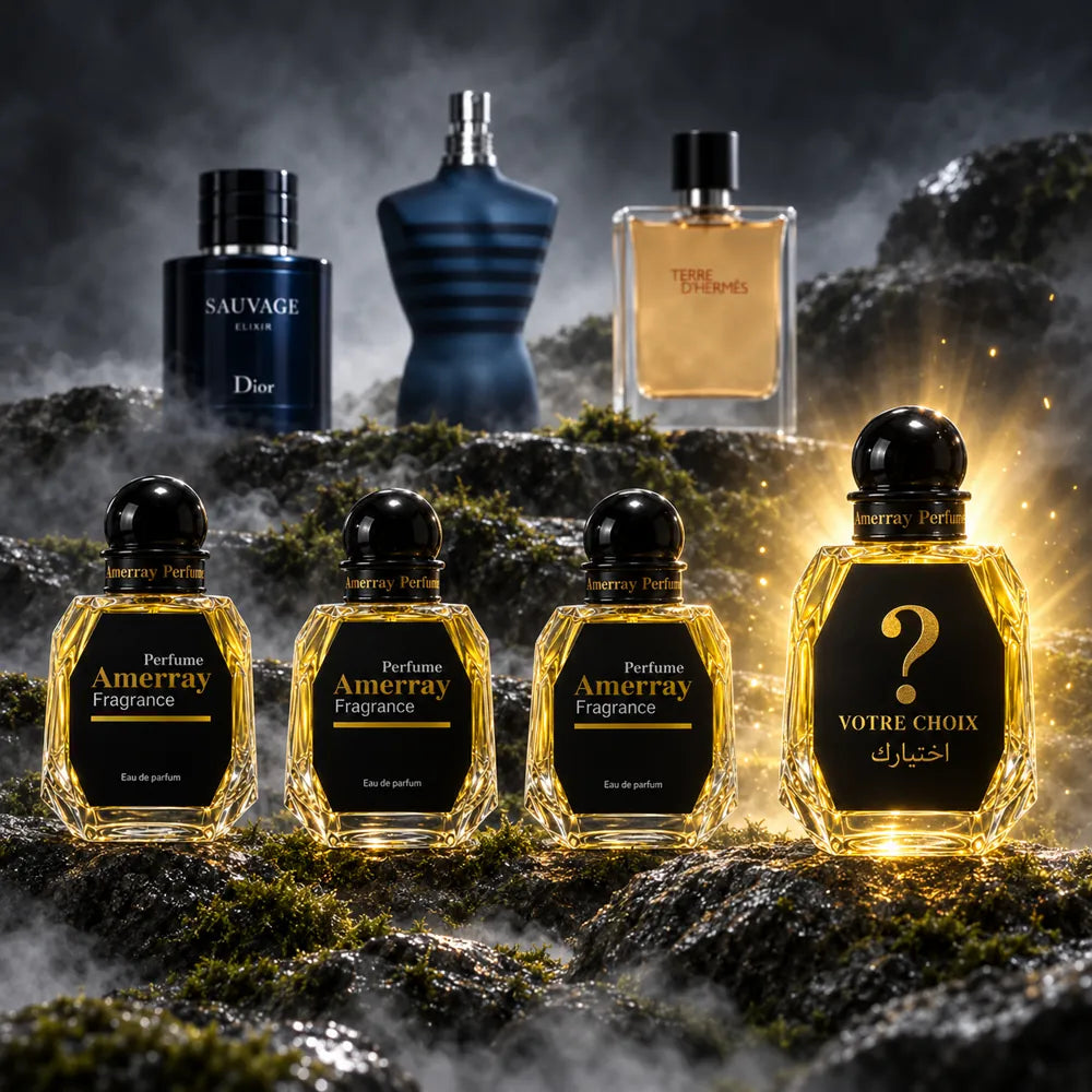 New Pack 2026 N°7 Amerray – Sauvage Elixir, Ultra Male, Terre d'Hermès + 1 parfum au choix