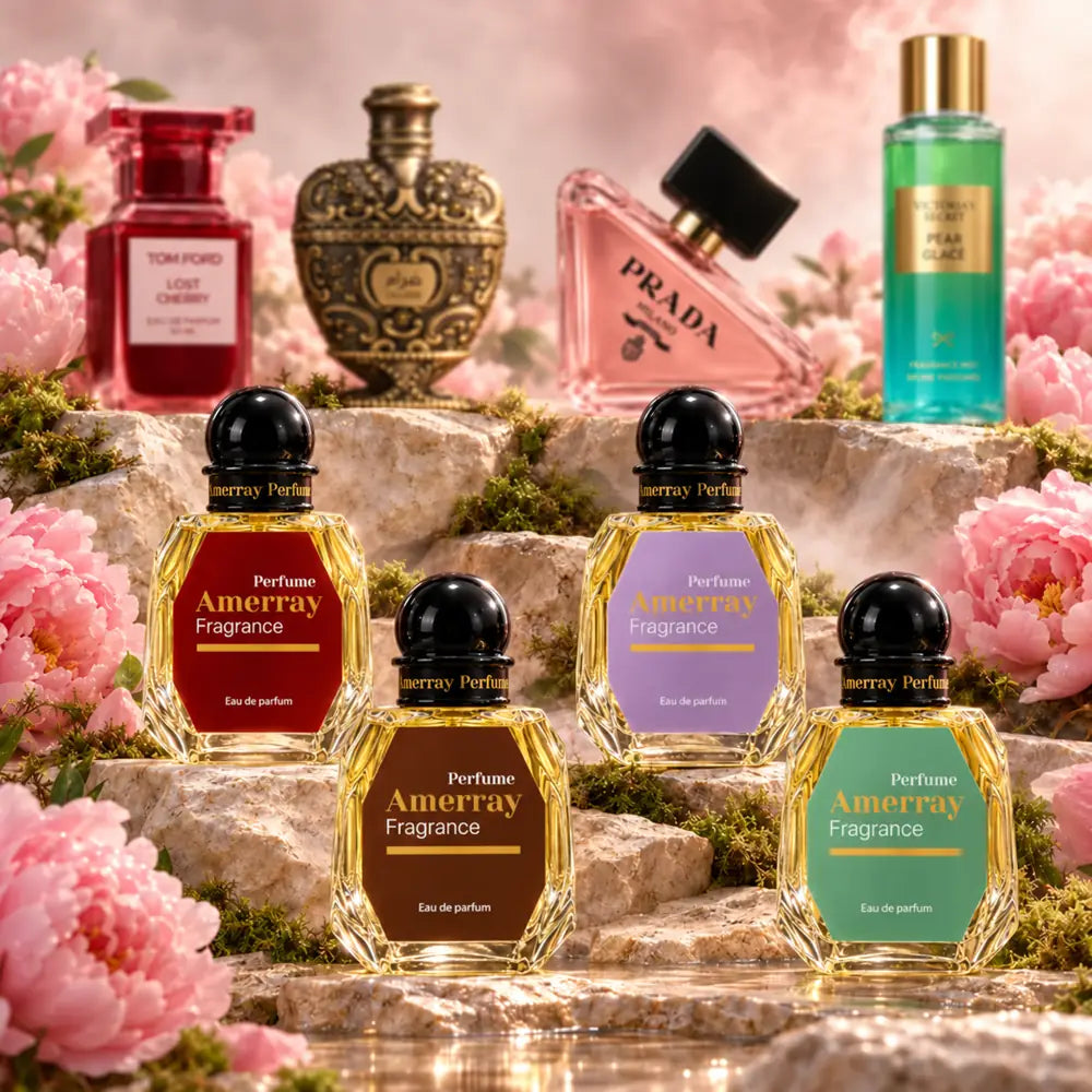 Pack 4 parfums femme Amerray N°12 – Lost Cherry, Gharam, Paradoxe, Pear Glacé