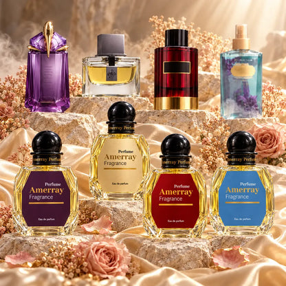 Pack 4 parfums femme Amerray N°25 – Alien, Junoon Satin, Burning Rose, Forbidden Fantasy
