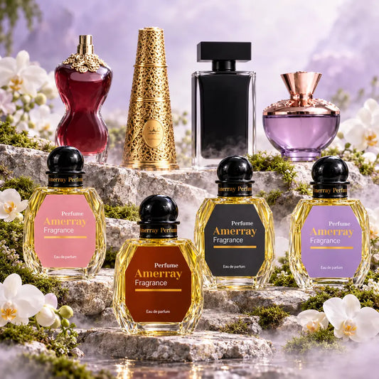 Pack 4 parfums femme Amerray N°26 – La Belle, Kashkha, Narciso Black, Dylan Purple