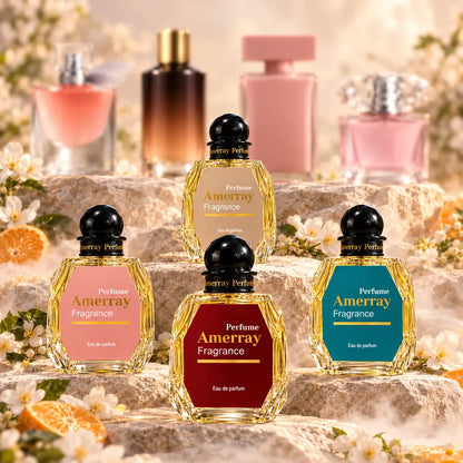 Pack 4 parfums femme Amerray N°3 – La Vie Est Belle, Amber & Roses, For Her EDP, Bright Crystal