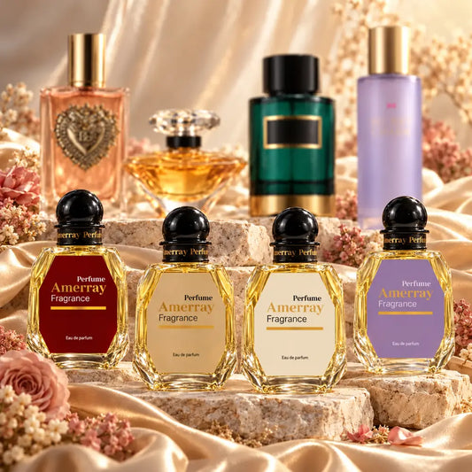 Pack 4 parfums femme Amerray N°33 – Devotion, Trésor en Or, Herrera Tuberose, Secret Charm