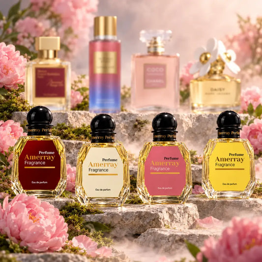 Pack 4 parfums femme Amerray N°4 – Baccarat Rouge 540, Vanilla Lace, Coco Mademoiselle, Daisy