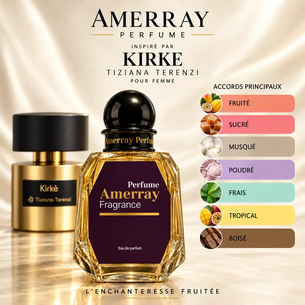 Amerray inspiré par Kirke Tiziana Terenzi – accords fruité · sucré · musqué · poudré · frais · tropical · boisé